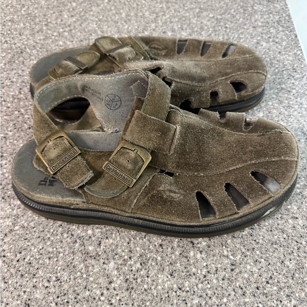 Dr. Martens mens Sandals in Brown Suede